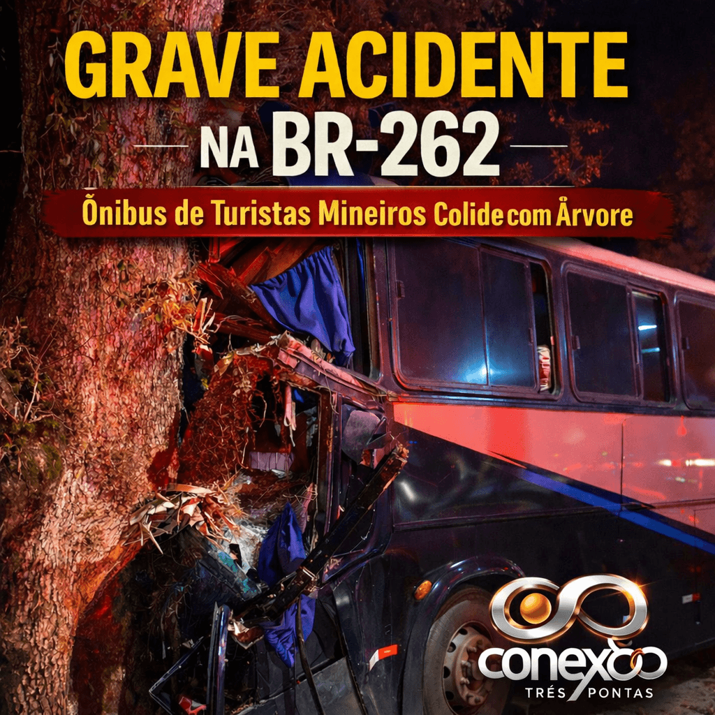FATAL: Acidente grave na BR-262 envolve ônibus com turistas mineiros